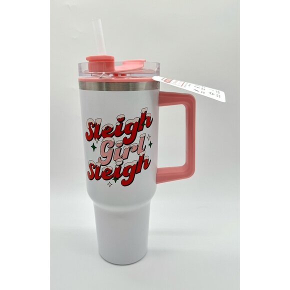 Sleigh Girl Sleigh Viral Holiday Tumbler Christmas RARE Large Hot Cold 40oz NEW - Picture 1 of 3